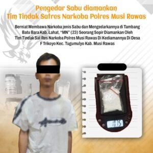 Satres Narkoba Amankan MN(22) Terduga Pengedar Narkoba Jenis Sabu