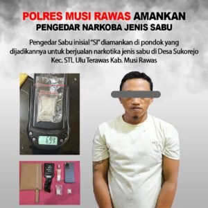 Satres Narkoba Berhasil Amankan  Sabu  6,94 gram Dari  Terduga SI