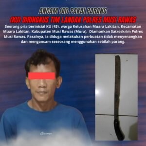 Ancam AI Pakai Parang, KU Diringkus Tim Landak