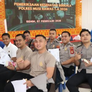 Personel Polres Musi Rawas Ikuti Pemeriksaan Kesehatan Berkala Polda Sumsel Tahun 2026